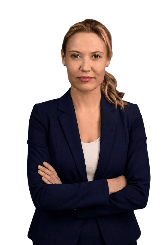 Dr. Benedicte Lerche standing with her arms crossed